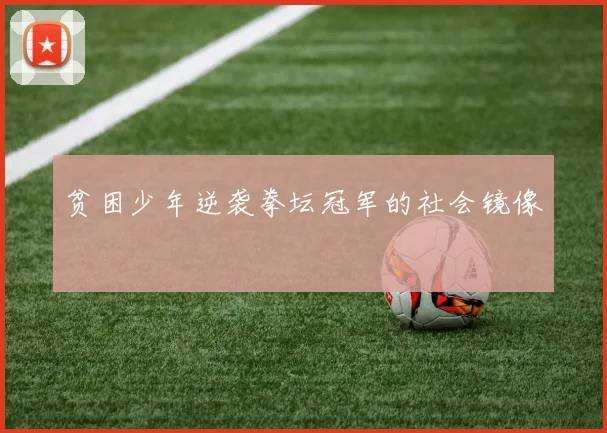 贫困少年逆袭拳坛冠军的社会镜像